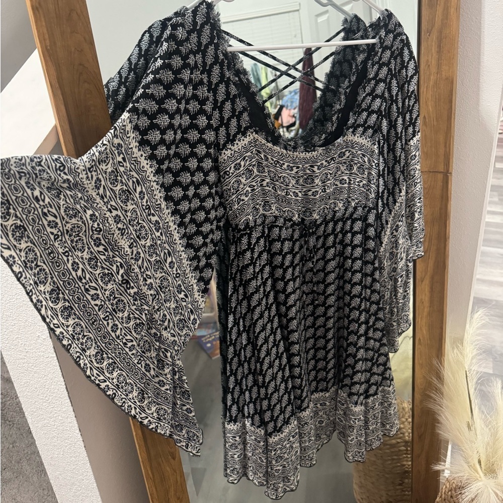 Free People Heart of Gold Boho Mini Dress - Picture 4 of 9